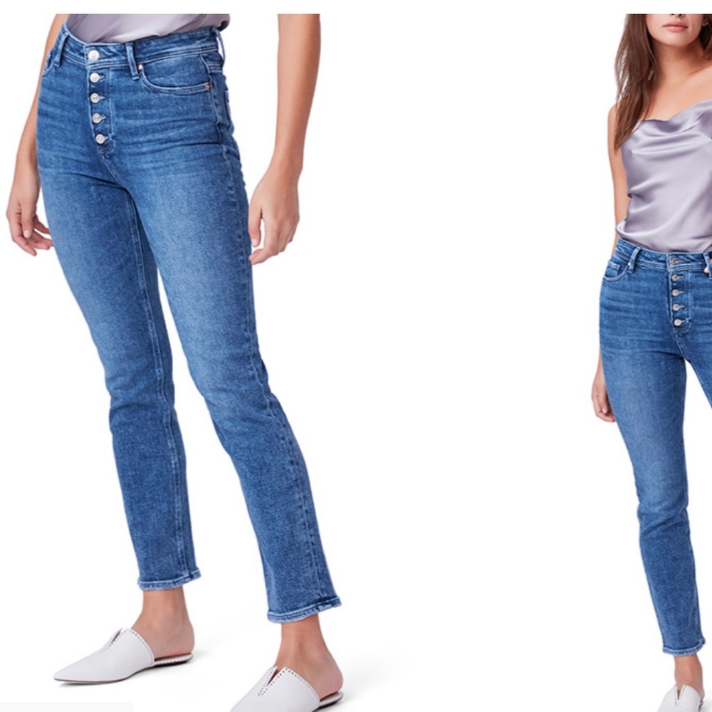 NWT PAIGE Cindy Crop High Rise Straight Crop Size 25